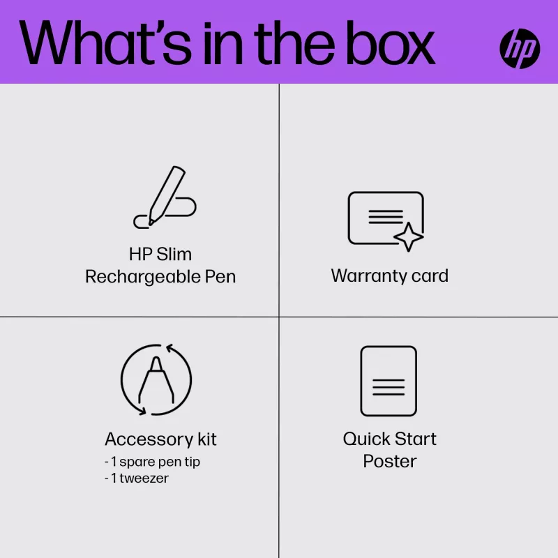 HP cienki Rechargeable Pen HP cienki Rechargeable Pen Czarny Built-in bateria