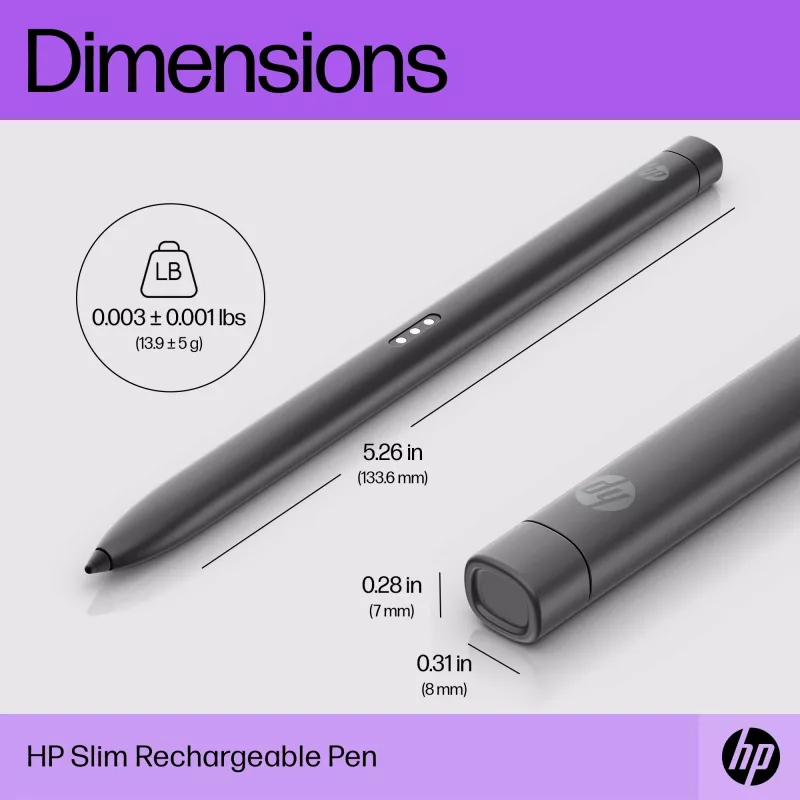 HP cienki Rechargeable Pen HP cienki Rechargeable Pen Czarny Built-in bateria
