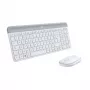 LOGITECH cienki klawiatura bezprzewodowa i zestaw myszy Mk470 - biała - AZERTY francuski