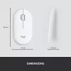 LOGITECH cienki klawiatura bezprzewodowa i zestaw myszy Mk470 - biała - AZERTY francuski