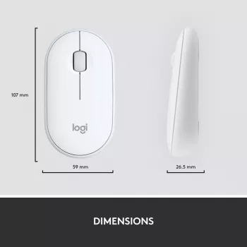 LOGITECH cienki klawiatura bezprzewodowa i zestaw myszy Mk470 - biała - AZERTY francuski