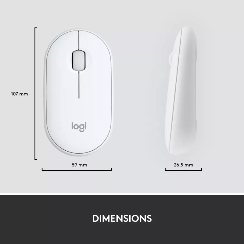 LOGITECH cienki klawiatura bezprzewodowa i zestaw myszy Mk470 - biała - AZERTY francuski