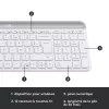 LOGITECH cienki klawiatura bezprzewodowa i zestaw myszy Mk470 - biała - AZERTY francuski
