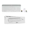 LOGITECH cienki klawiatura bezprzewodowa i zestaw myszy Mk470 - biała - AZERTY francuski
