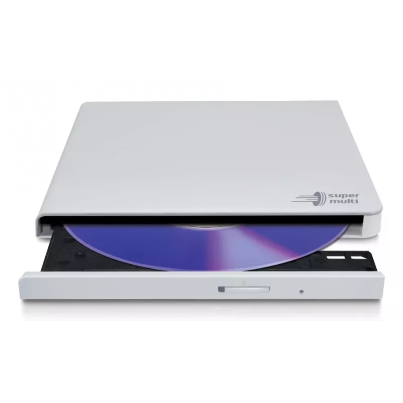 HITACHI-LG DATA STORAGE cienki Portable DVD-writer - Gp57eb40 - USB 2.0 - biały