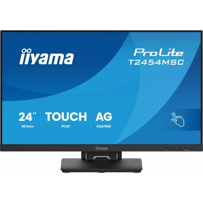 Monitor komputerowy iiyama ProLite T2454MSC-B3AG 60,5 cm (23,8 cala) 1920 x 1080 pikseli Full HD LED Dotykowy Multi-użytkownik Czarny