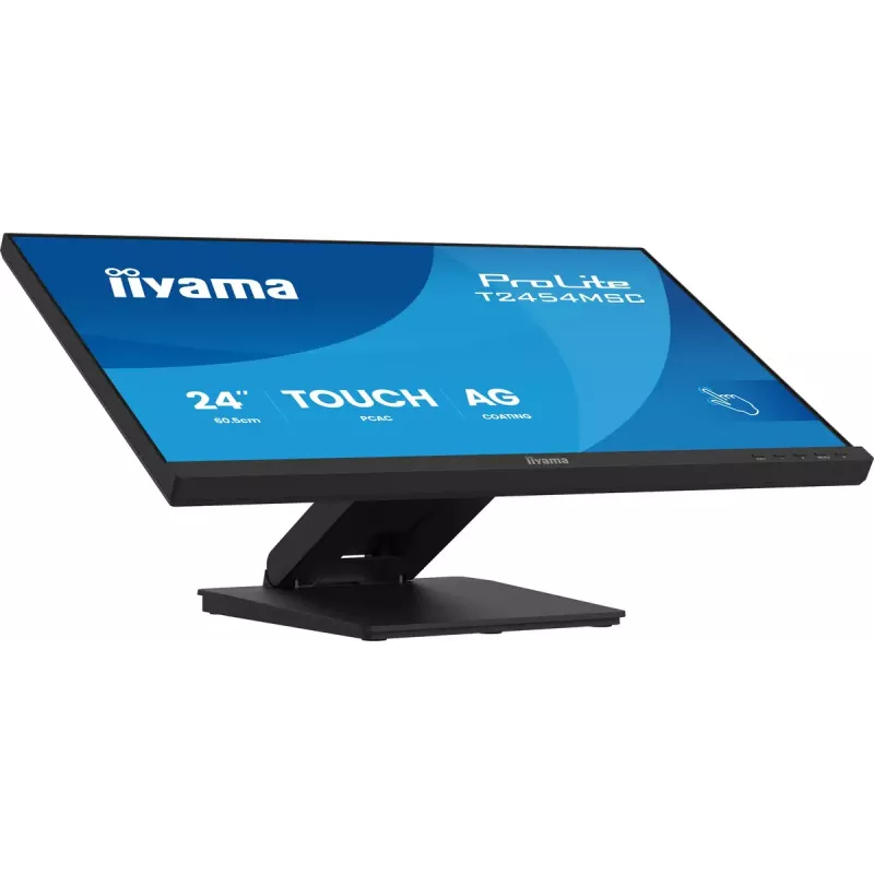 Monitor komputerowy iiyama ProLite T2454MSC-B3AG 60,5 cm (23,8 cala) 1920 x 1080 pikseli Full HD LED Dotykowy Multi-użytkownik Czarny