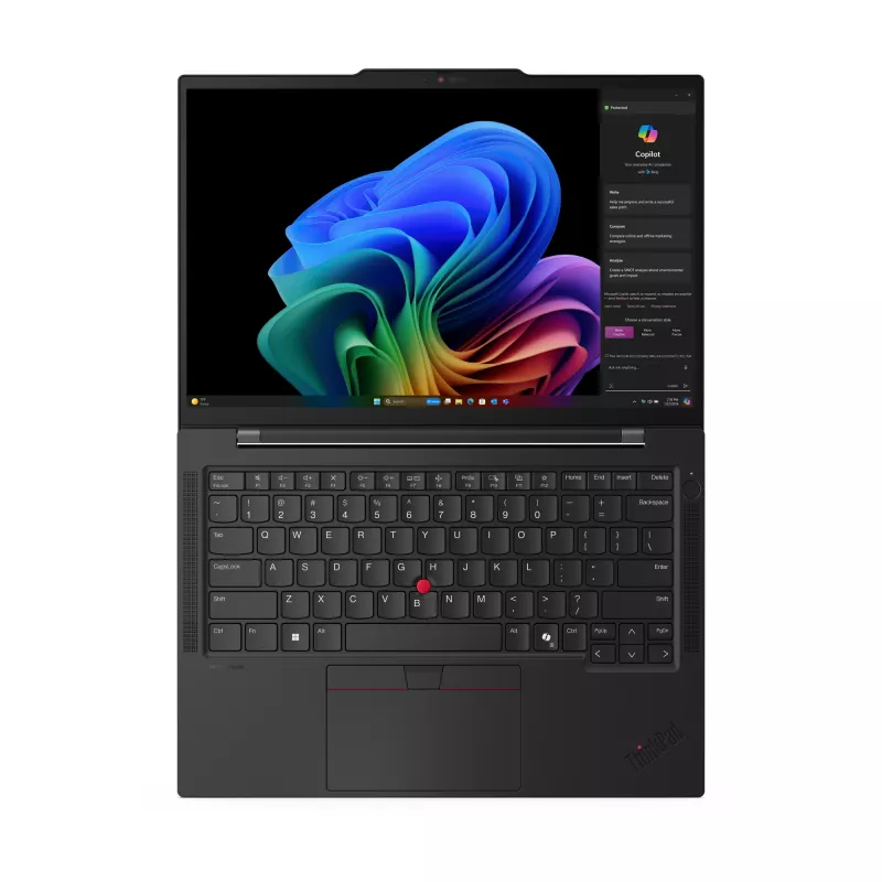 Lenovo ThinkPad T14s Gen 6 (Snapdragon) Copilot+ PC X1E-78-100 Laptop 35,6 cm (14 cali) WUXGA 32 GB LPDDR5x-SDRAM 1 TB SSD Wi-Fi 7 (802.11be) Windows 11 Pro Czarny