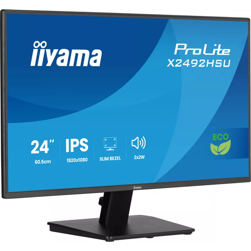 Monitor komputerowy iiyama ProLite X2492HSU-B1 60,5 cm (23,8 cala) 1920 x 1080 pikseli Full HD LED Czarny