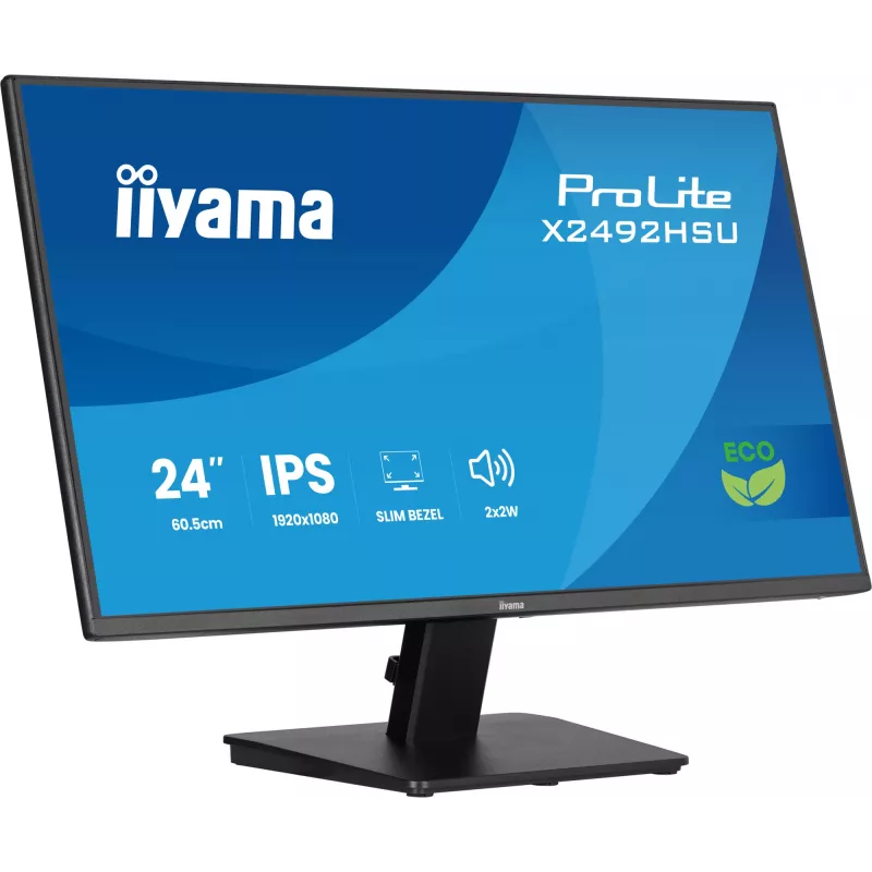 Monitor komputerowy iiyama ProLite X2492HSU-B1 60,5 cm (23,8 cala) 1920 x 1080 pikseli Full HD LED Czarny