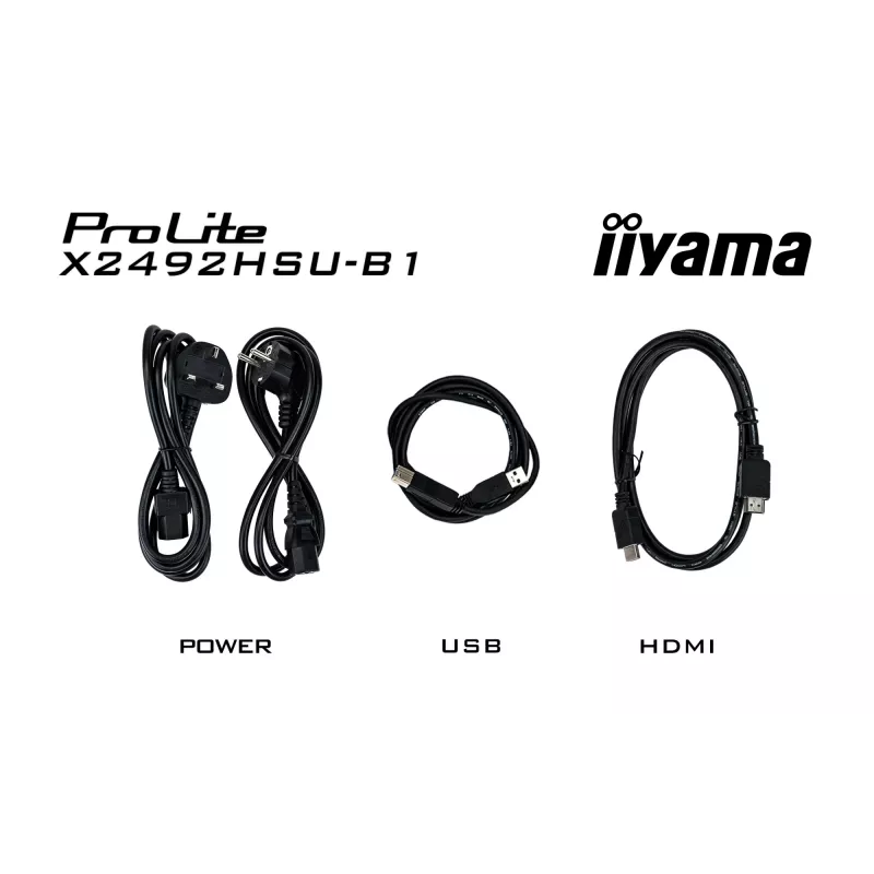 Monitor komputerowy iiyama ProLite X2492HSU-B1 60,5 cm (23,8 cala) 1920 x 1080 pikseli Full HD LED Czarny