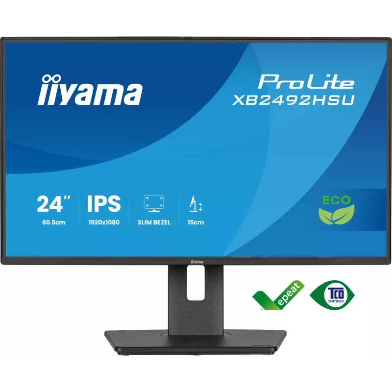 Monitor komputerowy iiyama ProLite XB2492HSU-B1 60,5 cm (23,8 cala) 1920 x 1080 pikseli Full HD LED Czarny