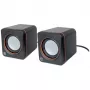 Manhattan 2600 Series Speaker System, Small Size, Big Sound, Two Speakers, Stereo, USB power, Output: 2x 3W, 3.5mm plug for sound, In-Line volume control, kabel 0.9m, Czarny, Three Year Warranty