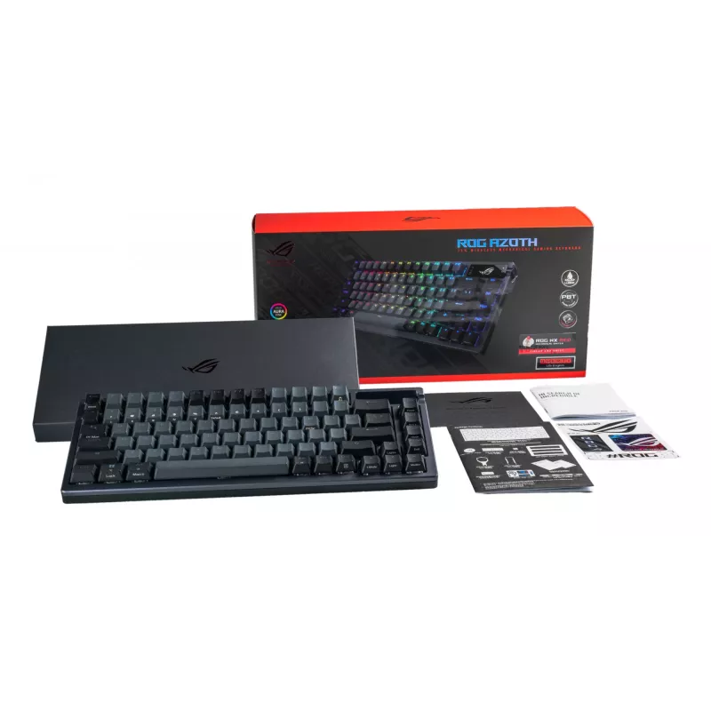 Klawiatura ASUS ROG Azoth Gaming USB + RF Wireless + Bluetooth QWERTY Czarny