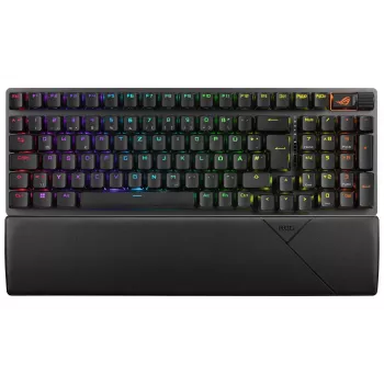 Klawiatura gamingowa ASUS ROG Strix Scope II 96 Wireless USB + RF Wireless + Bluetooth QWERTZ Czarny