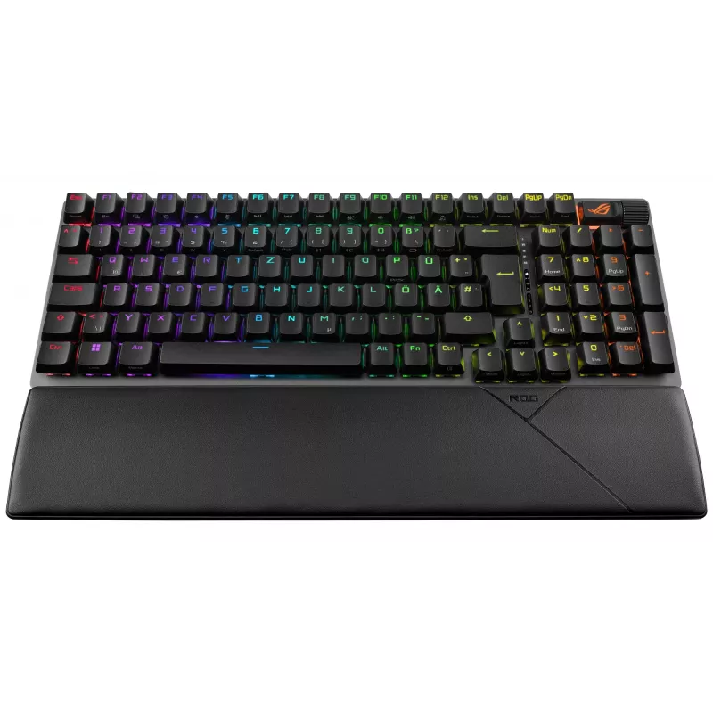 Klawiatura gamingowa ASUS ROG Strix Scope II 96 Wireless USB + RF Wireless + Bluetooth QWERTZ Czarny