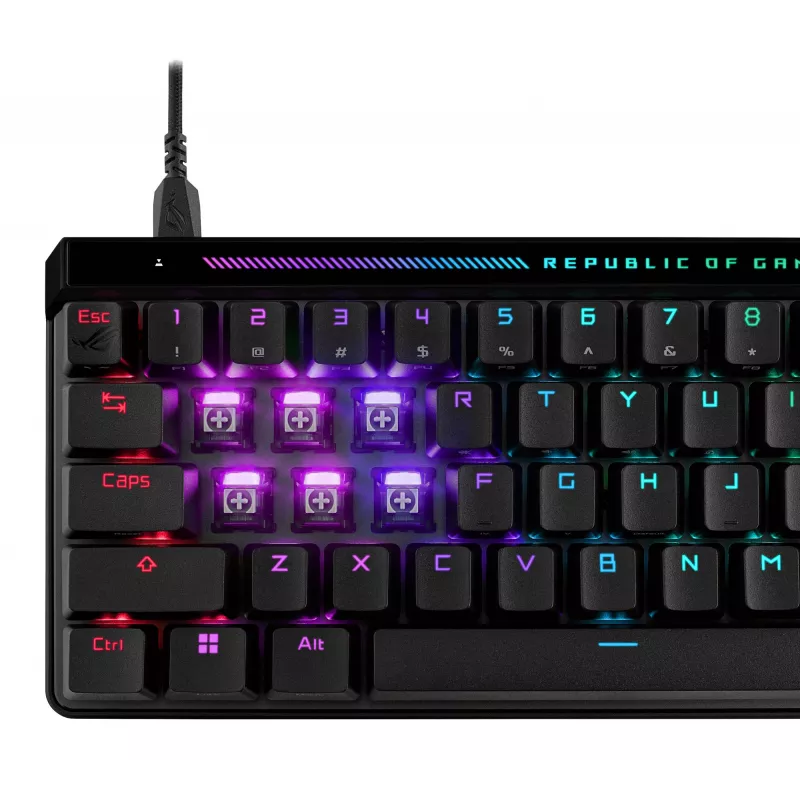 Klawiatura ASUS ROG Falchion Ace HFX do gier USB QWERTZ niemiecka czarna