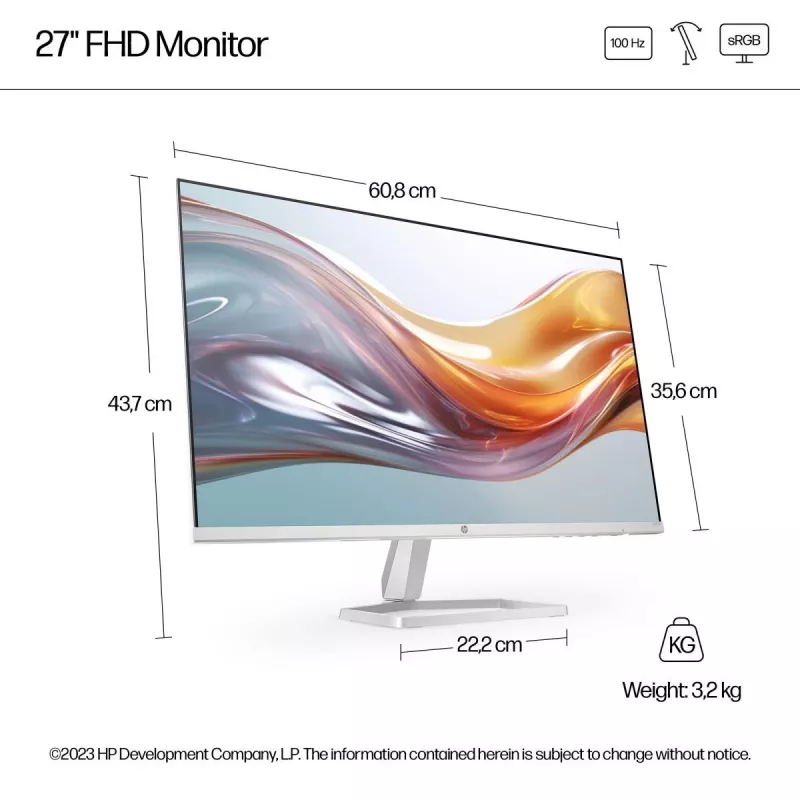 Monitor biurkowy HP - Seria 5 527sw - 27 cali - 1920x1080 (FHD) - IPS