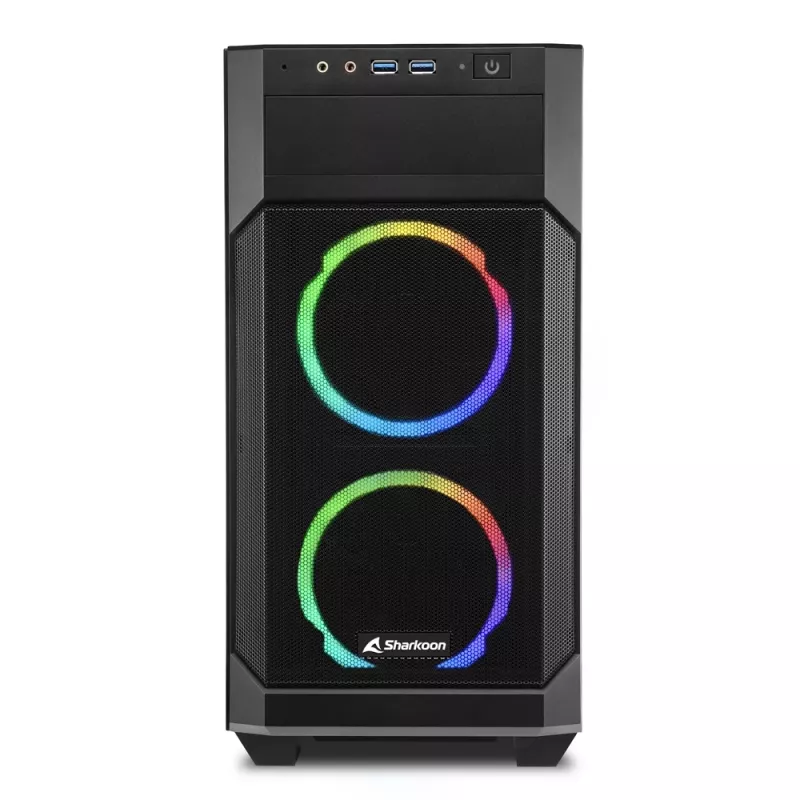 SHARKOON Obudowa Tower - V1000 RGB Micro Tower Czarna