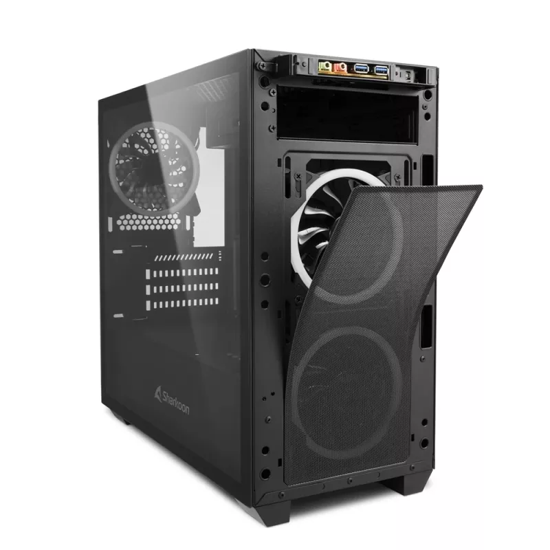 SHARKOON Obudowa Tower - V1000 RGB Micro Tower Czarna