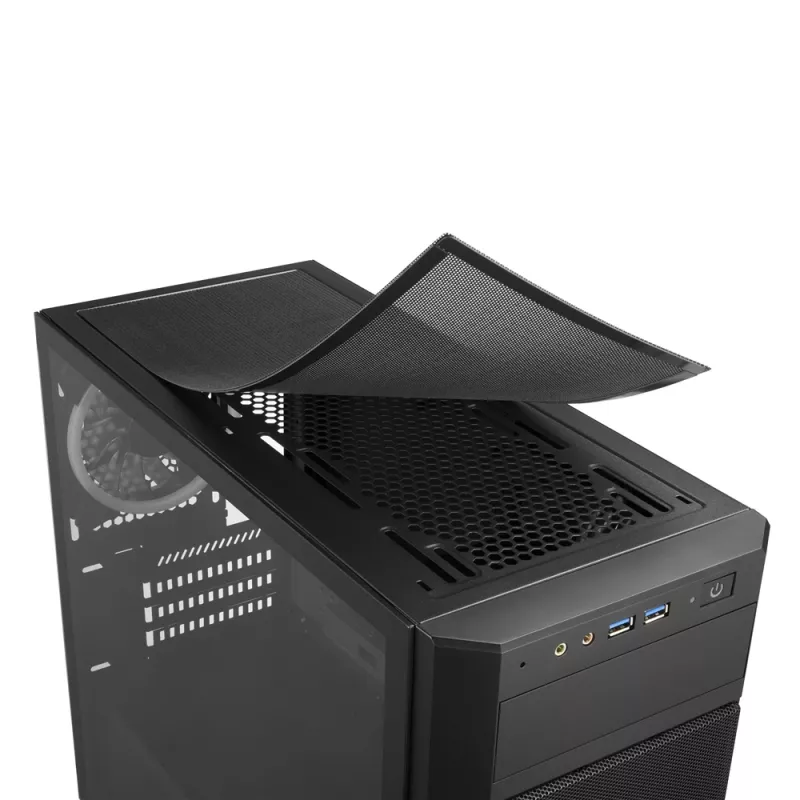 SHARKOON Obudowa Tower - V1000 RGB Micro Tower Czarna