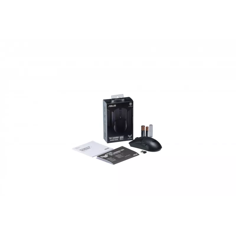 Mysz ASUS TUF Gaming M4 Wireless, praworęczna, RF Wireless + Bluetooth, optyczna, 12000 DPI
