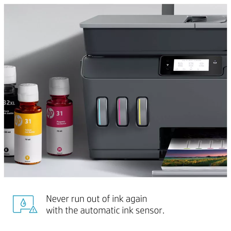 HP Smart Tank Plus 655 Bezprzewodowa kolorowa drukarka wielofunkcyjna, kopiarka, skaner