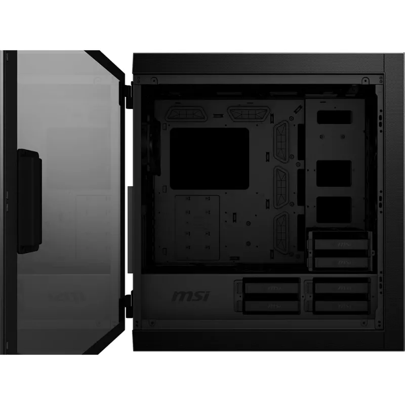 MSI MPG SEKIRA 500P Full Tower Gaming Computer Case 'Black, 4x 120mm PWM Fans, USB Type-C, Tempered Glass Panel, E-ATX, ATX, mATX, mini-ITX'