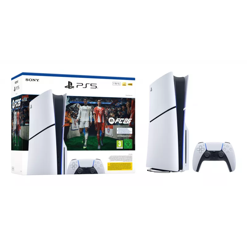 Sony PlayStation 5 + EA Sports FC 26 Bundle 1 TB Wi-Fi Czarny, Biały