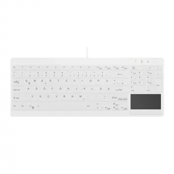 Contour Design Active Key Contour QuickClean Klawiatura Medyczna IP68 z Touchpadem Kompaktowa Przewodowa Biała DE C7412