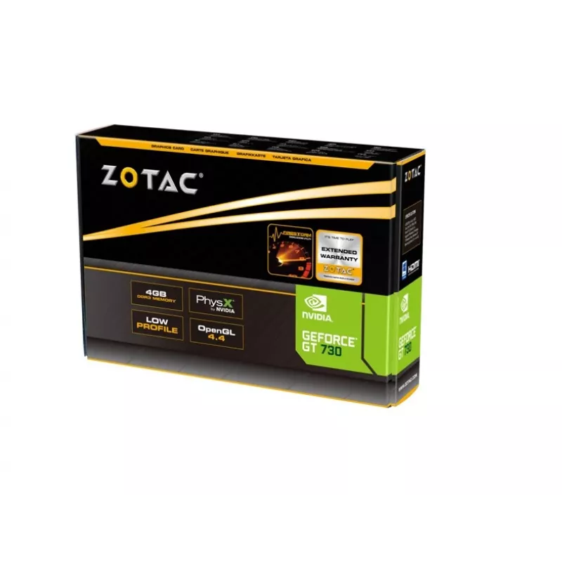 Karta graficzna ZOTAC Force 4GB GT730 PCI-E 2.0 x16 DVI/HDMI/VGA 902MHz 2560x1600