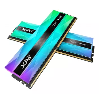 DIMM 32 GB DDR5-6000 (2x 16 GB) Dual-Kit, Arbeitsspeicher silber, AX5U6000C3016G-DCLANRSG, Lancer Neon RGB, INTEL XMP, AMD EXPO