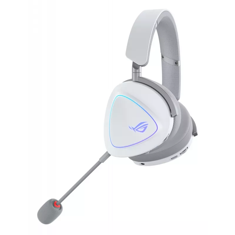Zestaw słuchawkowy ASUS ROG Delta II Przewodowy i Bezprzewodowy Nauszny Gaming USB Type-C Bluetooth Biały