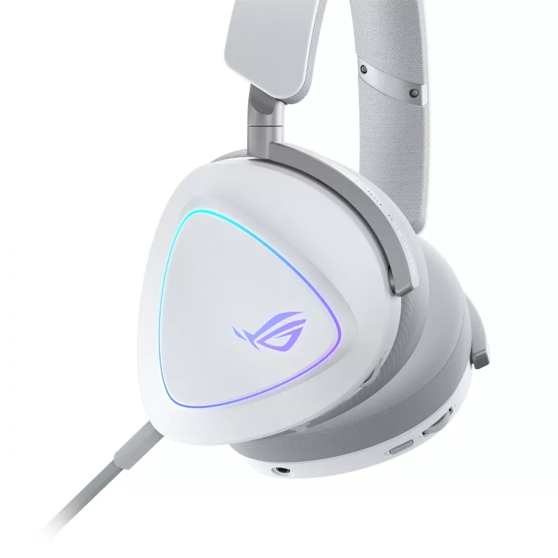 Zestaw słuchawkowy ASUS ROG Delta II Przewodowy i Bezprzewodowy Nauszny Gaming USB Type-C Bluetooth Biały