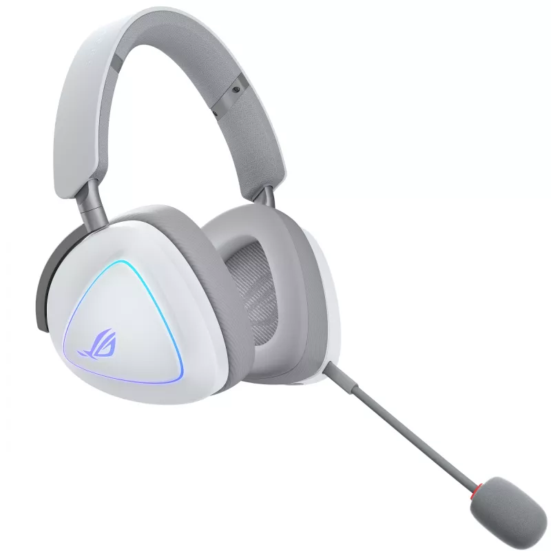Zestaw słuchawkowy ASUS ROG Delta II Przewodowy i Bezprzewodowy Nauszny Gaming USB Type-C Bluetooth Biały
