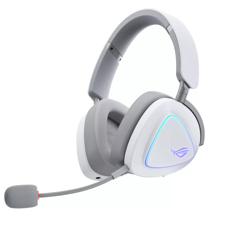 Zestaw słuchawkowy ASUS ROG Delta II Przewodowy i Bezprzewodowy Nauszny Gaming USB Type-C Bluetooth Biały
