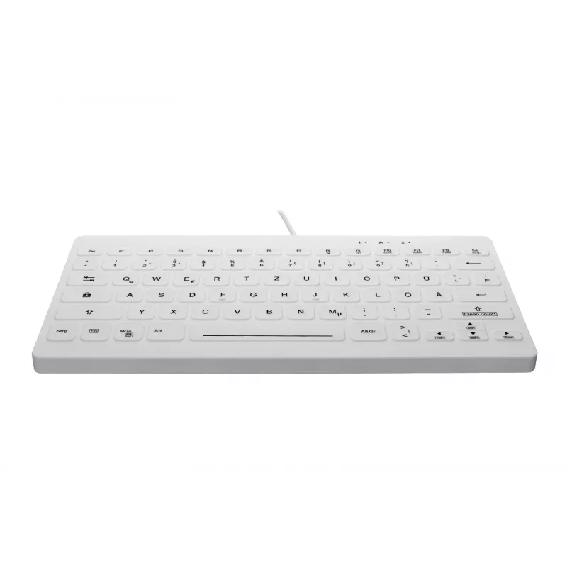 Klawiatura medyczna Contour Design Active Key Contour QuickClean IP68 Mini przewodowa biała DE C4112