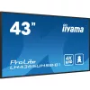 iiyama LH4365UHSB-B1 Wyświetlacz reklamowy w obudowie kiosku 108 cm (42,5 cala) LED Wi-Fi 800 cd/m² 4K Ultra HD Czarny Wbudowany procesor Android 11 24/7