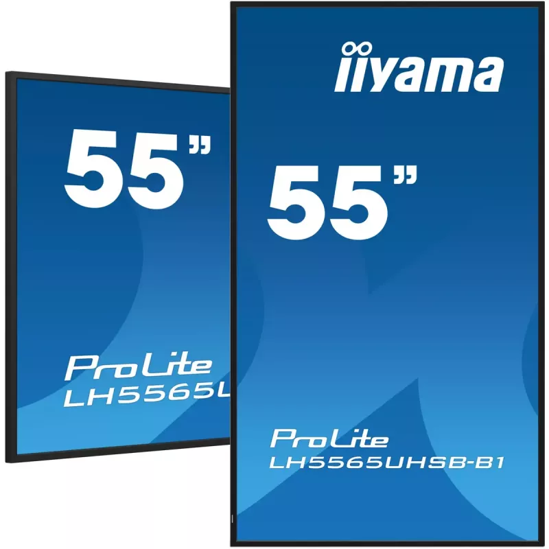 iiyama LH5565UHSB-B1 Wyświetlacz reklamowy w obudowie kiosku 138,7 cm (54,6 cala) LED Wi-Fi 800 cd/m² 4K Ultra HD Czarny Wbudowany procesor Android 11 24/7