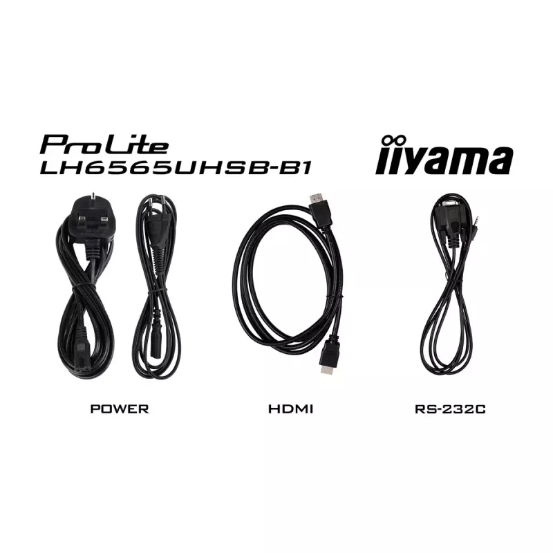 iiyama LH6565UHSB-B1 Wyświetlacz reklamowy w obudowie kiosku 163,8 cm (64,5 cala) LED Wi-Fi 800 cd/m² 4K Ultra HD Czarny Wbudowany procesor Android 11 24/7