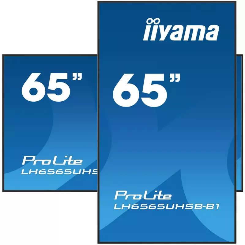 iiyama LH6565UHSB-B1 Wyświetlacz reklamowy w obudowie kiosku 163,8 cm (64,5 cala) LED Wi-Fi 800 cd/m² 4K Ultra HD Czarny Wbudowany procesor Android 11 24/7