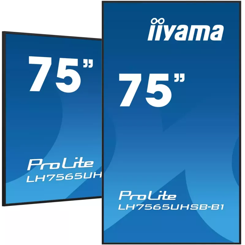 iiyama LH7565UHSB-B1 Wyświetlacz reklamowy w obudowie kiosku 189,2 cm (74,5 cala) LED Wi-Fi 800 cd/m² 4K Ultra HD Czarny Wbudowany procesor Android 11 24/7
