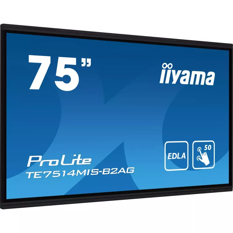 iiyama PROLITE TE7514MIS-B2AG Kiosk design 190.5 cm (75 cali) LCD Wi-Fi 435 cd/m² 4K Ultra HD Czarny Ekran dotykowy Wbudowany procesor Android 24/7