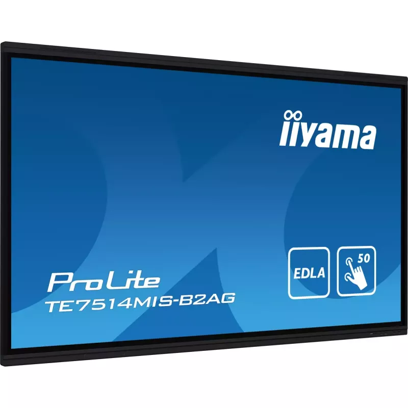 iiyama PROLITE TE7514MIS-B2AG Kiosk design 190.5 cm (75 cali) LCD Wi-Fi 435 cd/m² 4K Ultra HD Czarny Ekran dotykowy Wbudowany procesor Android 24/7