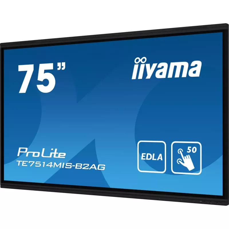 iiyama PROLITE TE7514MIS-B2AG Kiosk design 190.5 cm (75 cali) LCD Wi-Fi 435 cd/m² 4K Ultra HD Czarny Ekran dotykowy Wbudowany procesor Android 24/7