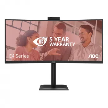 Monitor komputerowy AOC E4 CU34E4CW 86,4 cm (34 cale) 3440 x 1440 pikseli UltraWide Quad HD LED Czarny