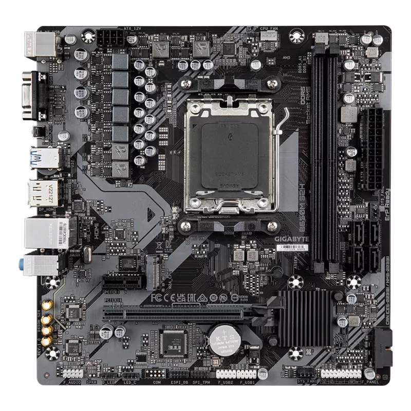 Płyta główna GIGABYTE B650M S2H - procesory AMD Ryzen serii 9000, VRM 5+2+2 fazy, do 6400 MHz DDR5 (OC), 1xPCIe 4.0 M.2, GbE LAN, USB 3.2 Gen 1