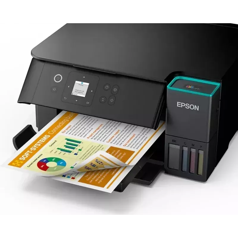 Wielofunkcyjna drukarka atramentowa Epson EcoTank ET-2950 — A4, 4800 x 1200 DPI, 33 str./min, Wi‑Fi, Dupleks, Skanowanie kolorowe