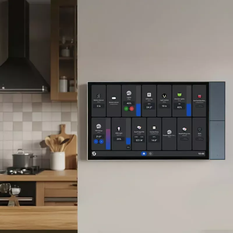Panel sterowania ściennego Shelly Wall Display XL — 10,1-calowy pojemnościowy ekran dotykowy, 1280×752, Android, procesor 1,8 GHz, 2 GB RAM, 100–240 V