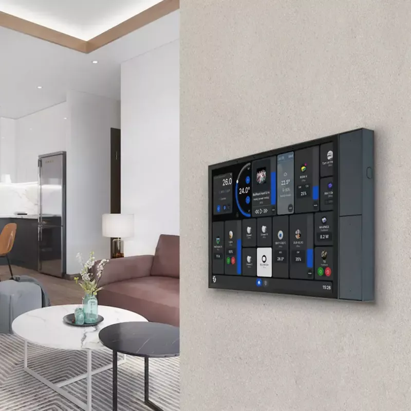 Panel sterowania ściennego Shelly Wall Display XL — 10,1-calowy pojemnościowy ekran dotykowy, 1280×752, Android, procesor 1,8 GHz, 2 GB RAM, 100–240 V